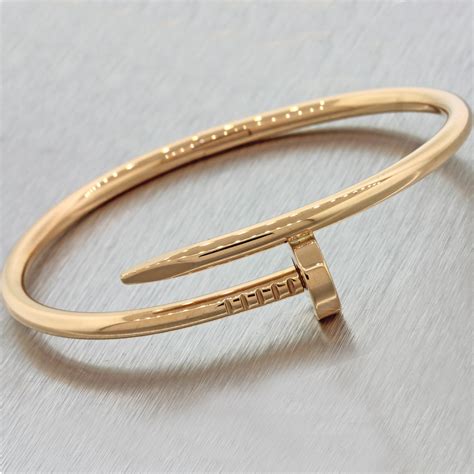 bracelet clou cartier poids|authentic cartier nail bracelet.